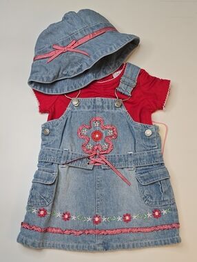 Y2K Nannette Denim Jumper Set